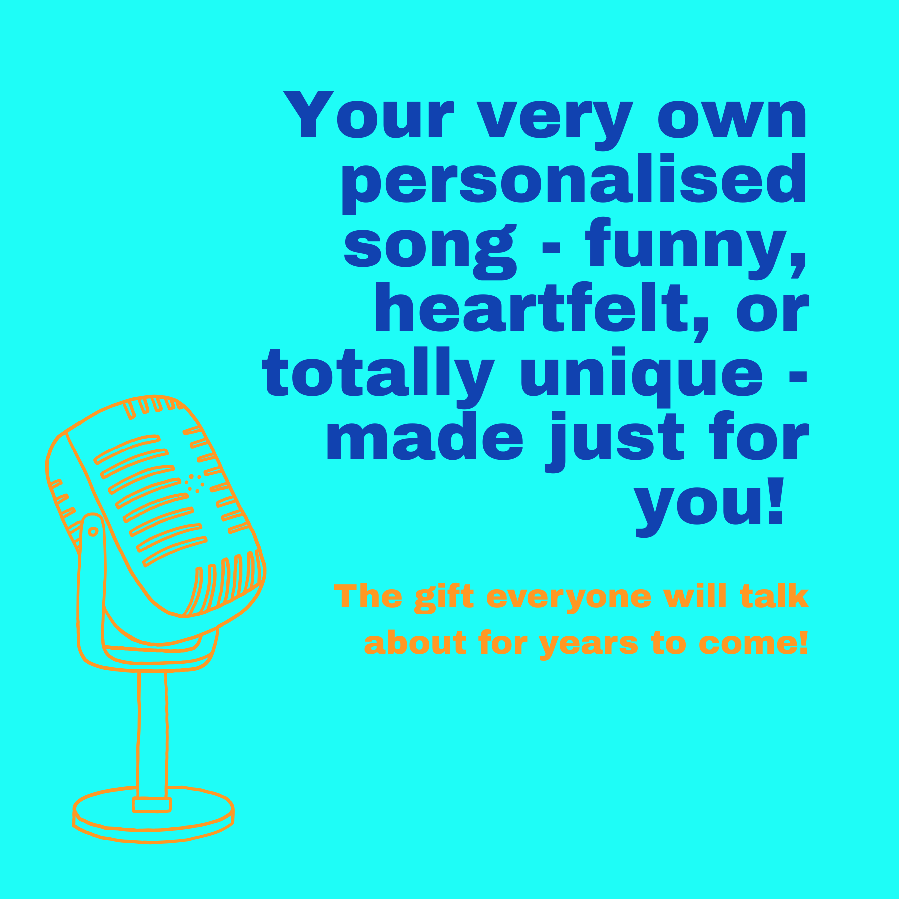 Custom song – written & recorded just for you in 48 hours